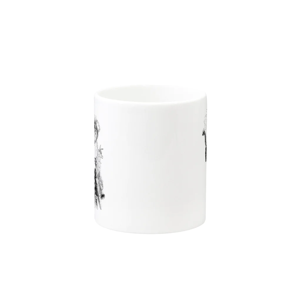 古書　天牛書店のグランヴィル「象」　＜アンティーク・プリント＞ Mug :other side of the handle