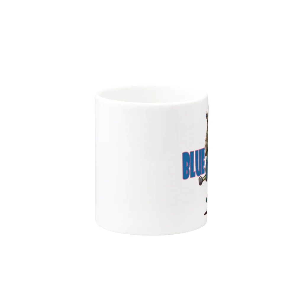 nidan-illustrationの“BLUE POWER” Mug :other side of the handle