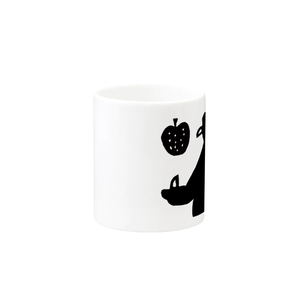 志村リョウのお店のリンゴをもらったカバ Mug :other side of the handle