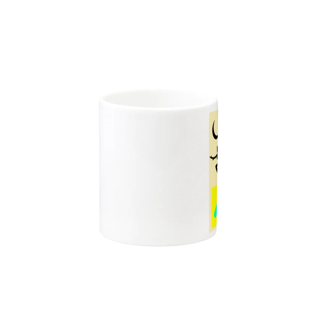 MAHOROMAのRetro Neon Cat Mug :other side of the handle