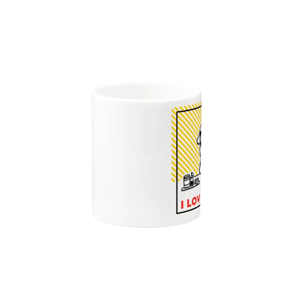 どんたく今池本店　ウェブグッズのI LOVE RAMEN Mug :other side of the handle