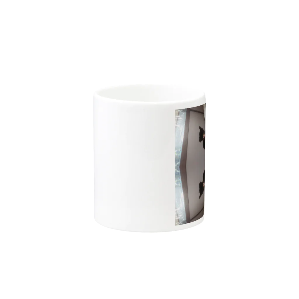 猛毒おひたしの鏡猫 Mug :other side of the handle