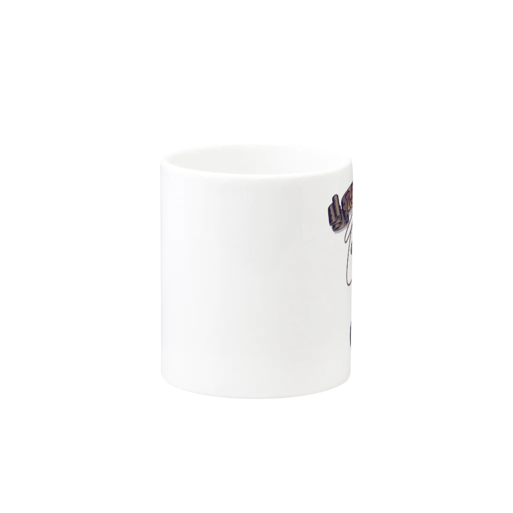 nidan-illustrationの”ROUND UP” Mug :other side of the handle