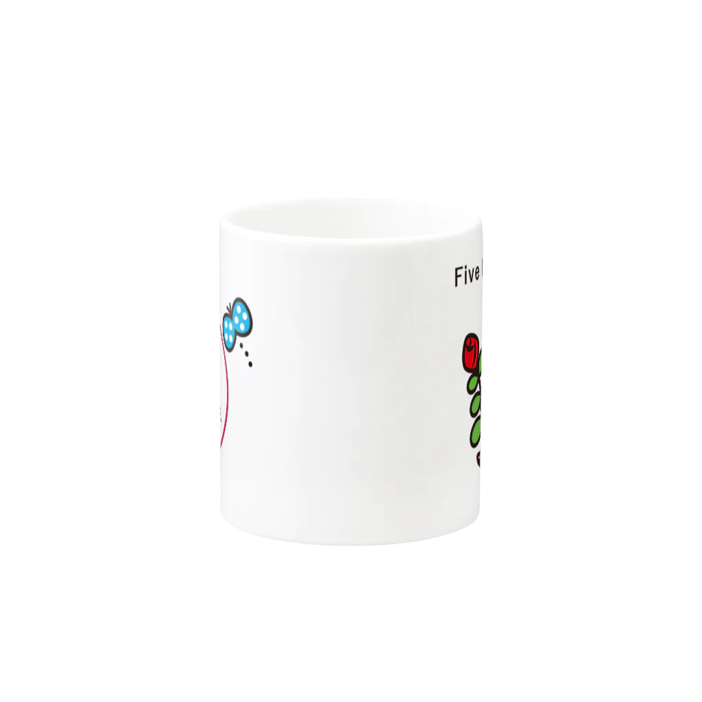 5ひきの子ぶたの【絵本】５ひきの子ぶた Mug :other side of the handle