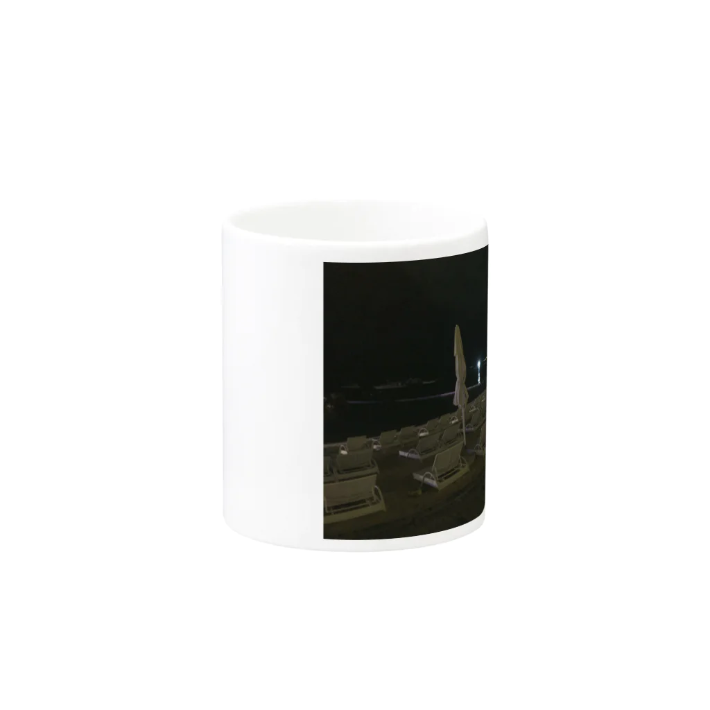 R-pigの夜のビーチ Mug :other side of the handle