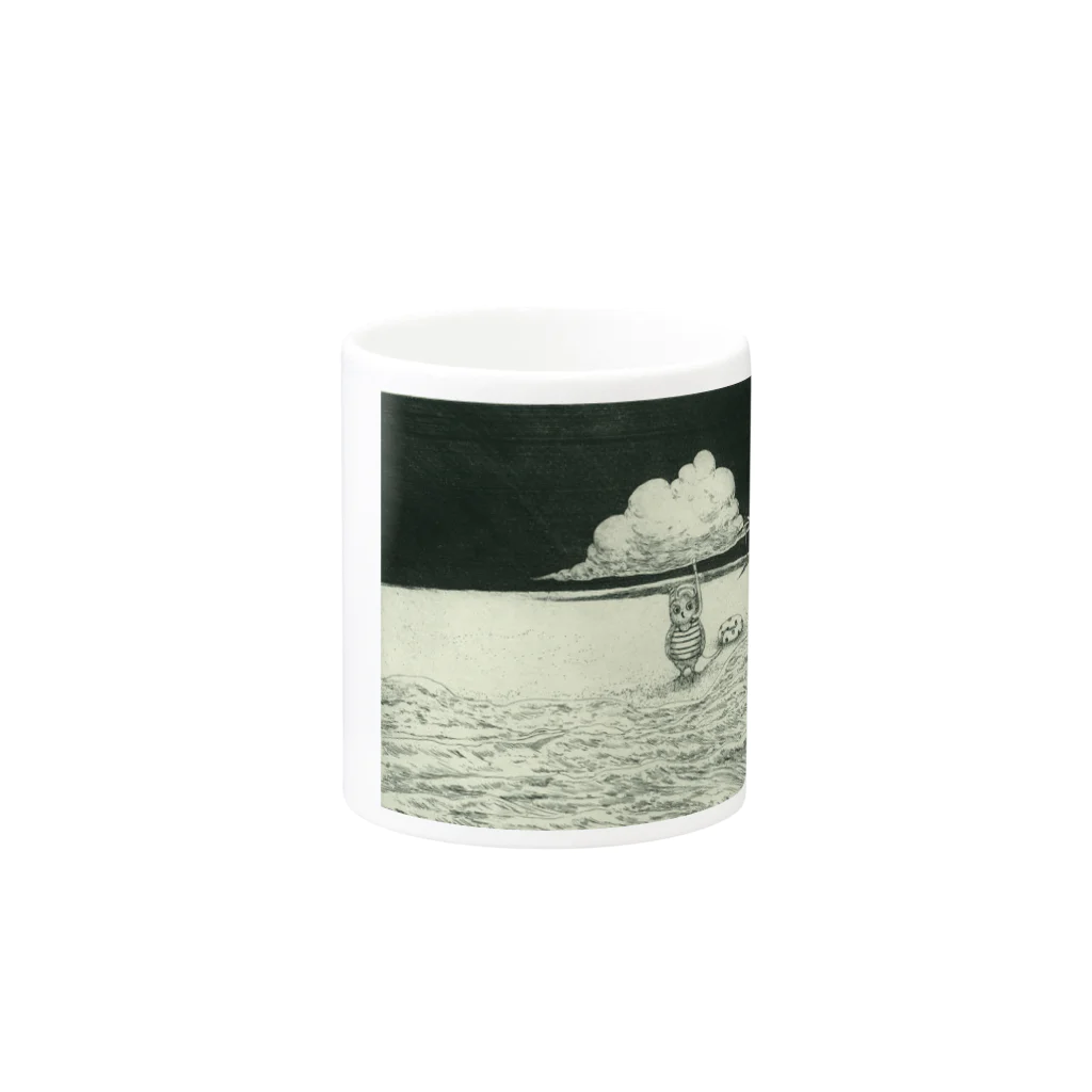 CHIEKO  TERASAWAのはじめての海 Mug :other side of the handle