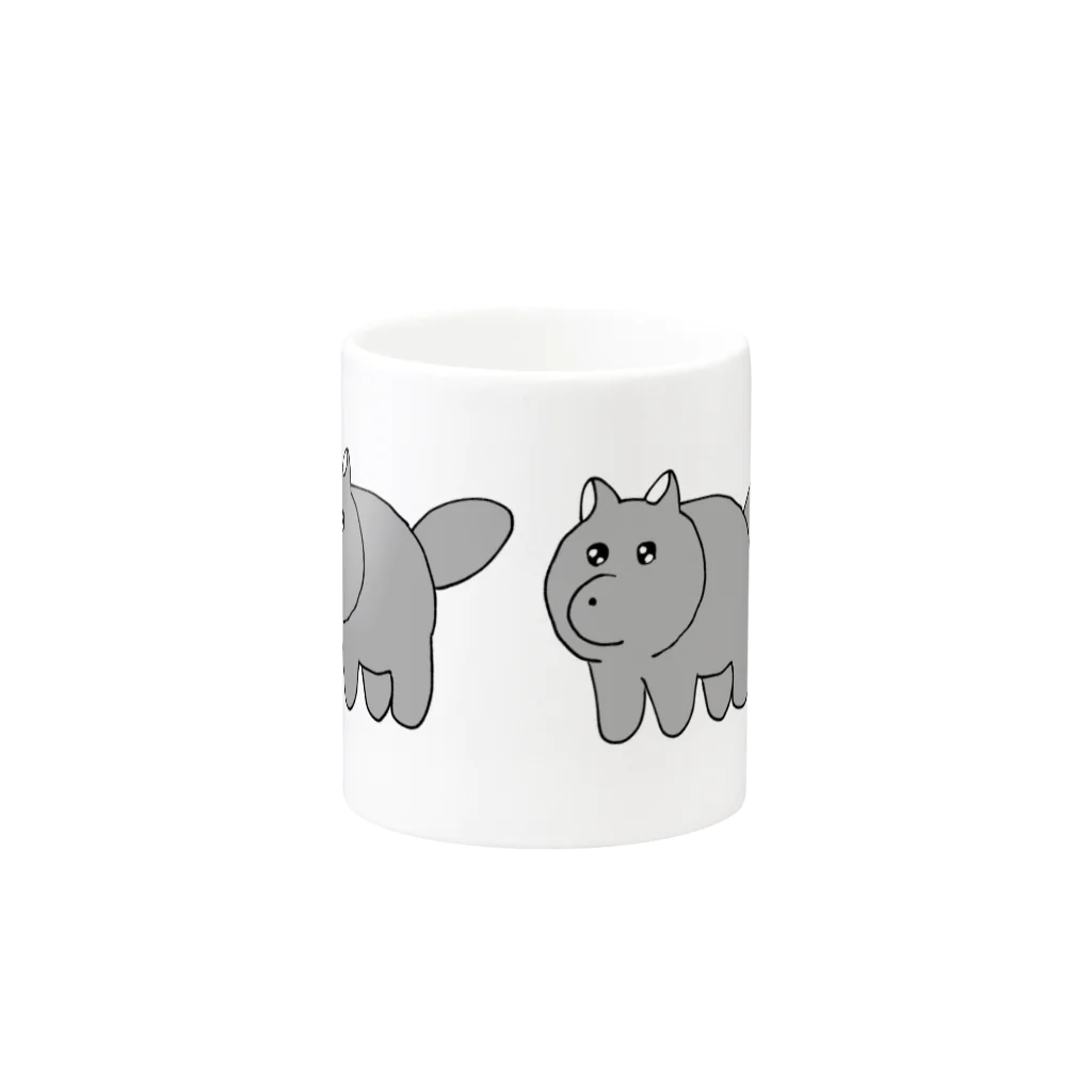 ななぴっぴショップのゆうれい犬 Mug :other side of the handle