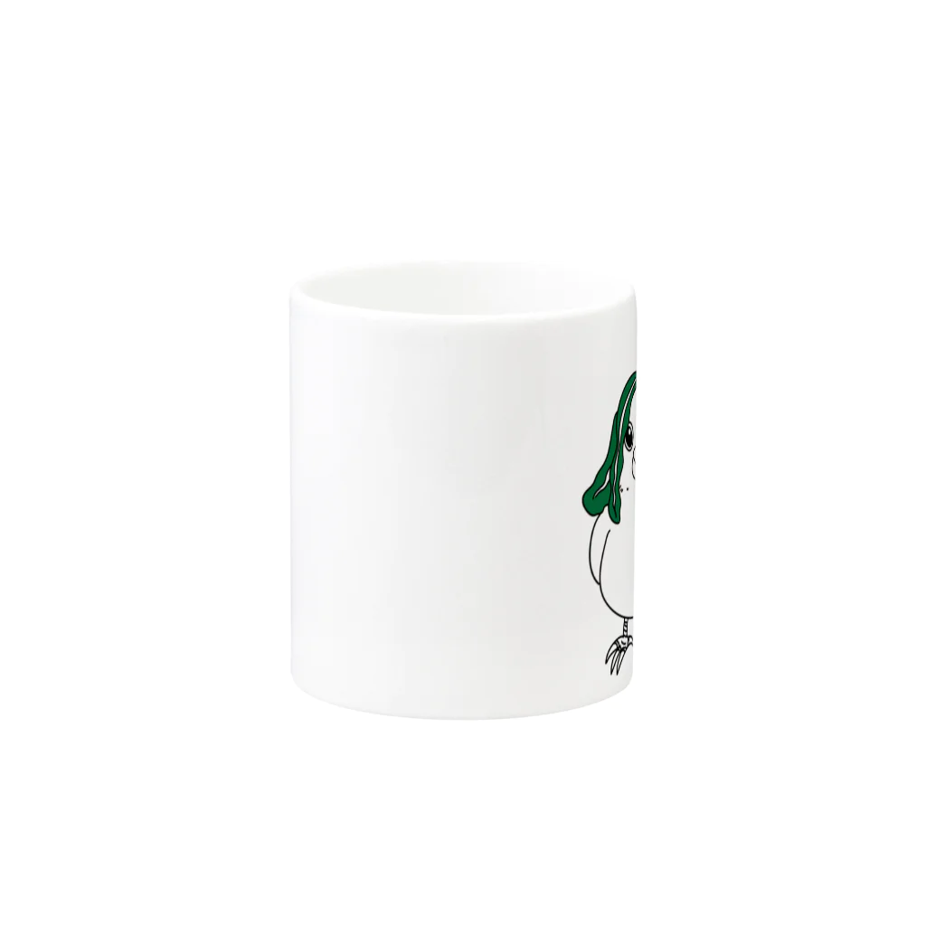 Art store 'Peace' | ぴぃす堂のアマビエ文鳥（？） Mug :other side of the handle