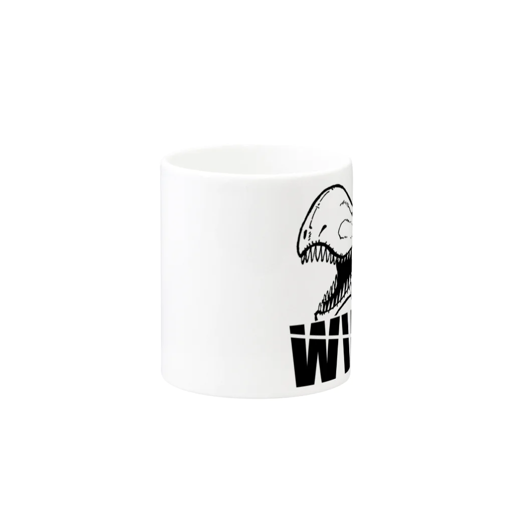 MANYの荒ぶるティラノ Mug :other side of the handle