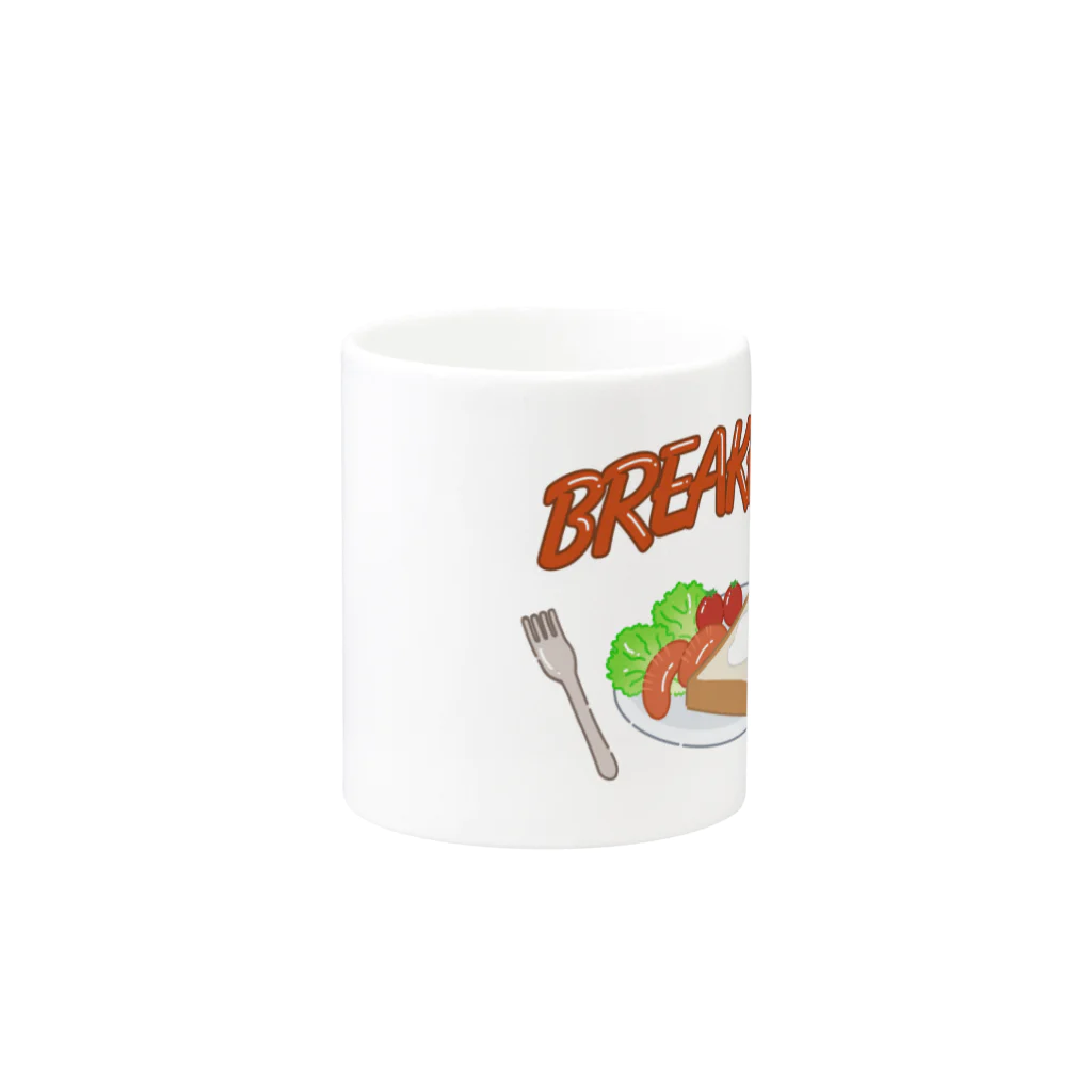 FraternitéのBREAKFAST Mug :other side of the handle