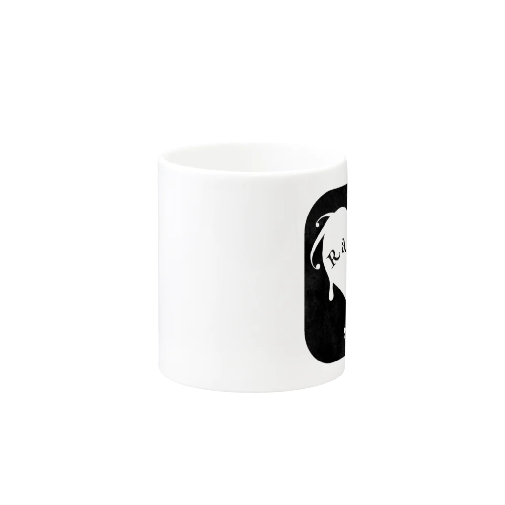 猫屋 銀子のラズ猫ロゴｰスクエア Mug :other side of the handle