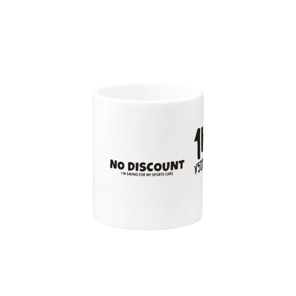 ikinagraphieのNO DISCOUNT Mug :other side of the handle