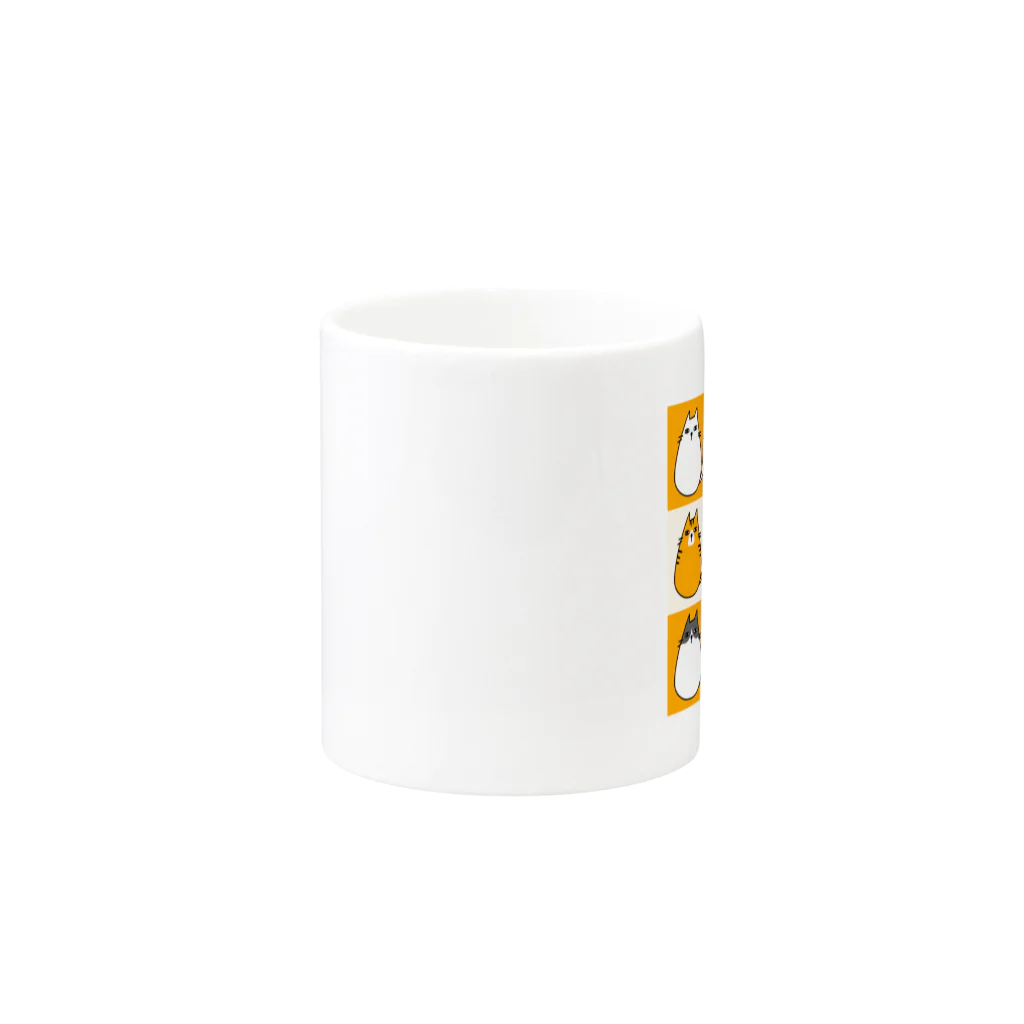 麦畑の9パネル猫 Mug :other side of the handle