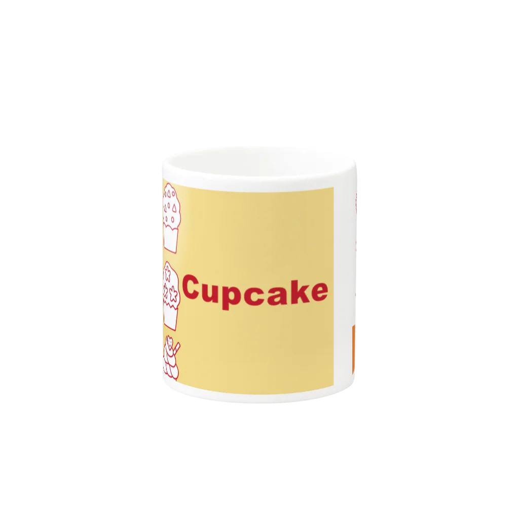 Cafe・de・ぬりえ ShopのCupcake 머그컵の取っ手の反対面