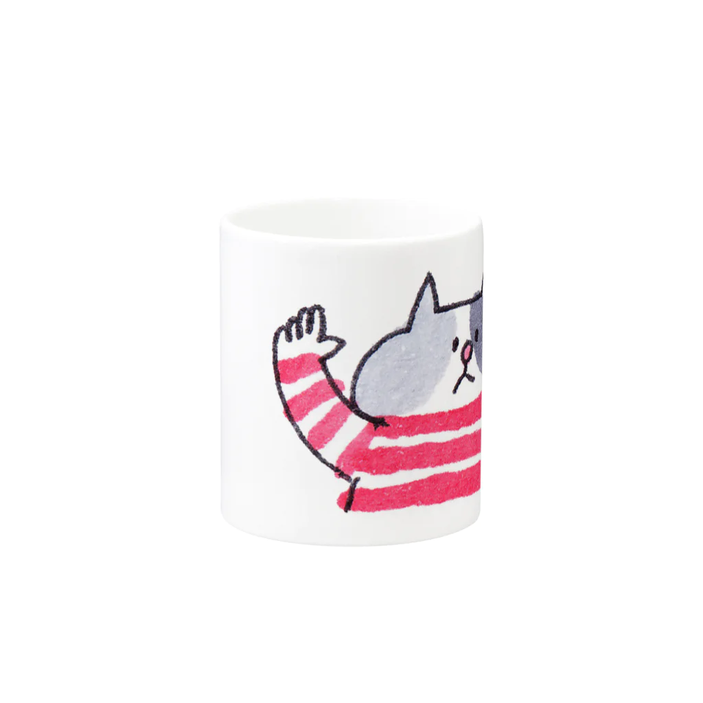 ゆきんこのバンザイねこ Mug :other side of the handle