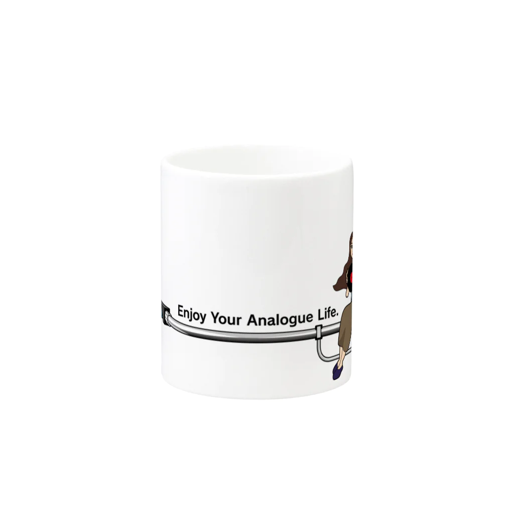 MonosteのEnjoy Your Analogue Life. Mug :other side of the handle