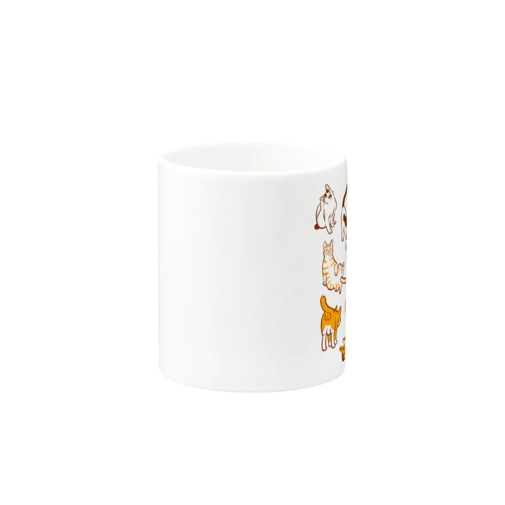 でんや　SUZURI店の雲猫 Mug :other side of the handle