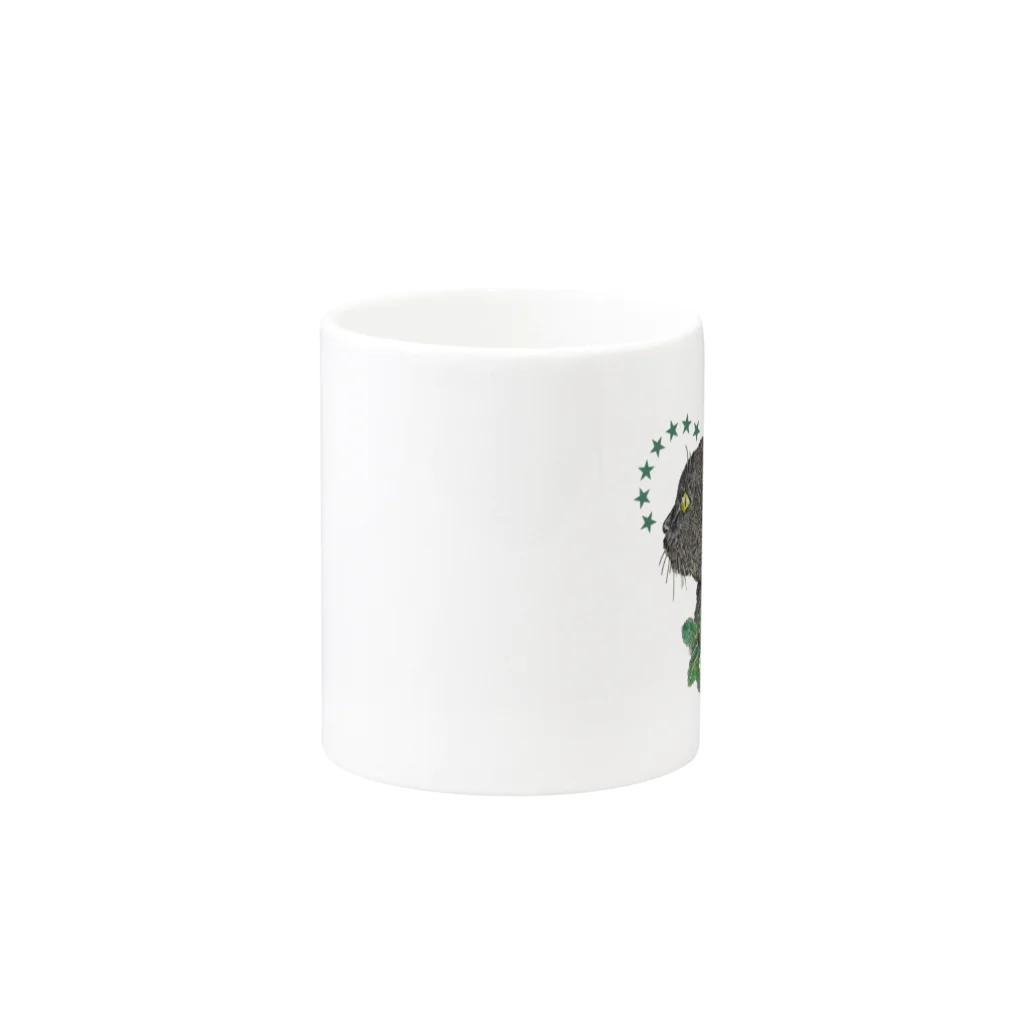 nemunoki paper itemのヴィヴィとミント Mug :other side of the handle