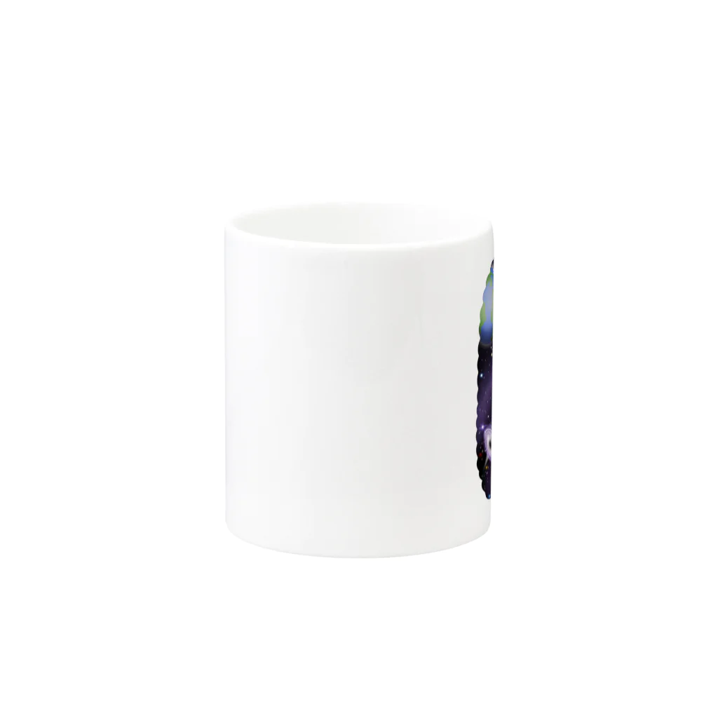 Happy Moon ArtのUniverse girl Mug :other side of the handle