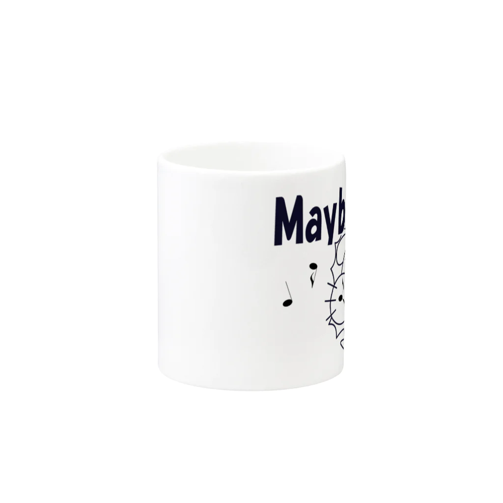 ワン太フルのTシャツ屋さんのライオン君 Maybe 黒 Mug :other side of the handle