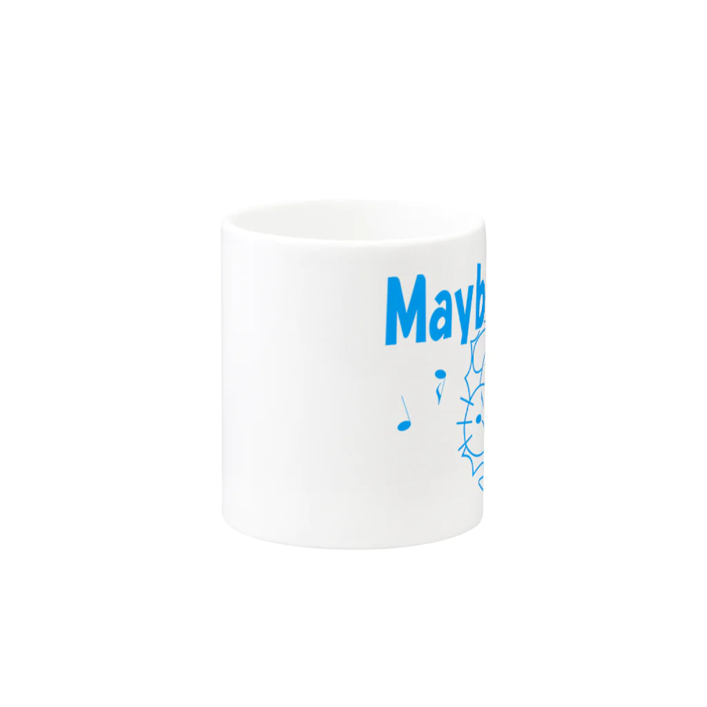 ワン太フルのTシャツ屋さんのライオン君 Maybe ブルー Mug :other side of the handle