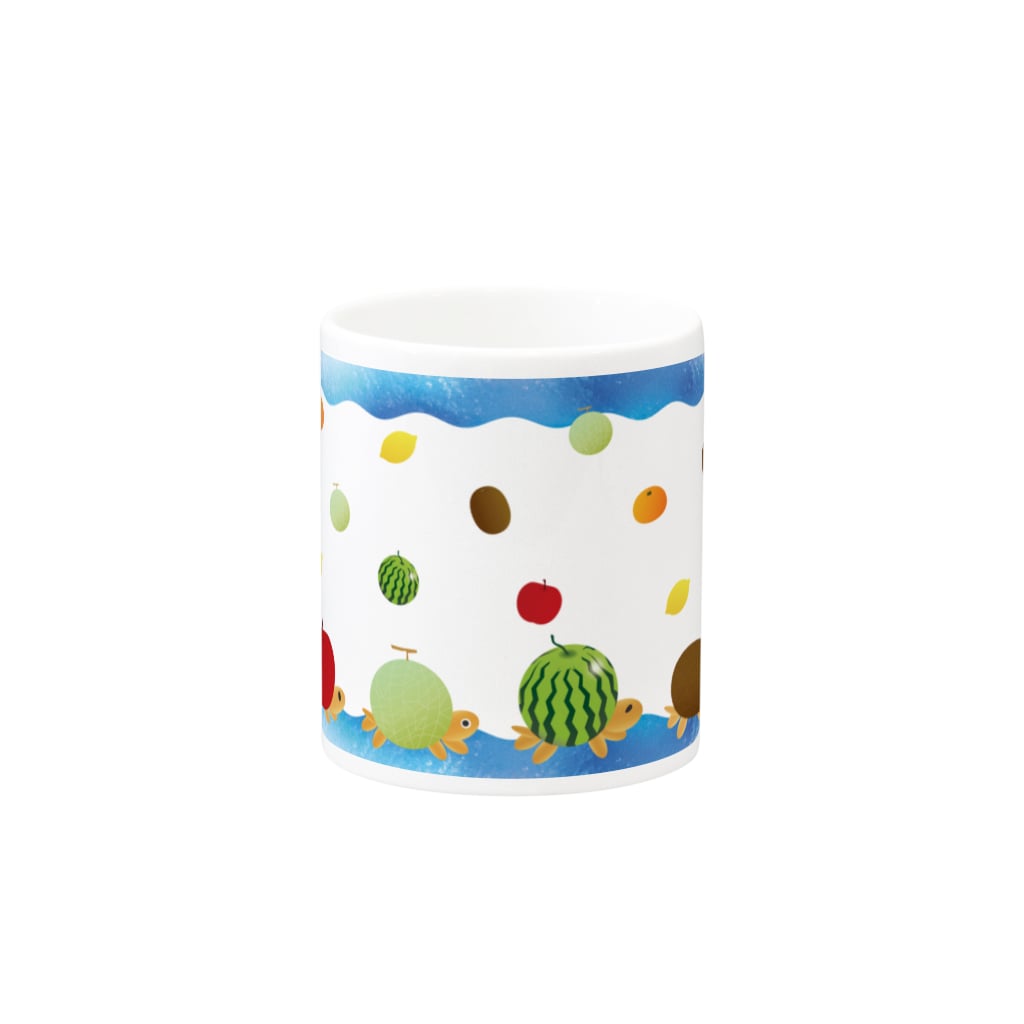 かるなぼっくすのフルーツかめンマグカップ01 Mug :other side of the handle