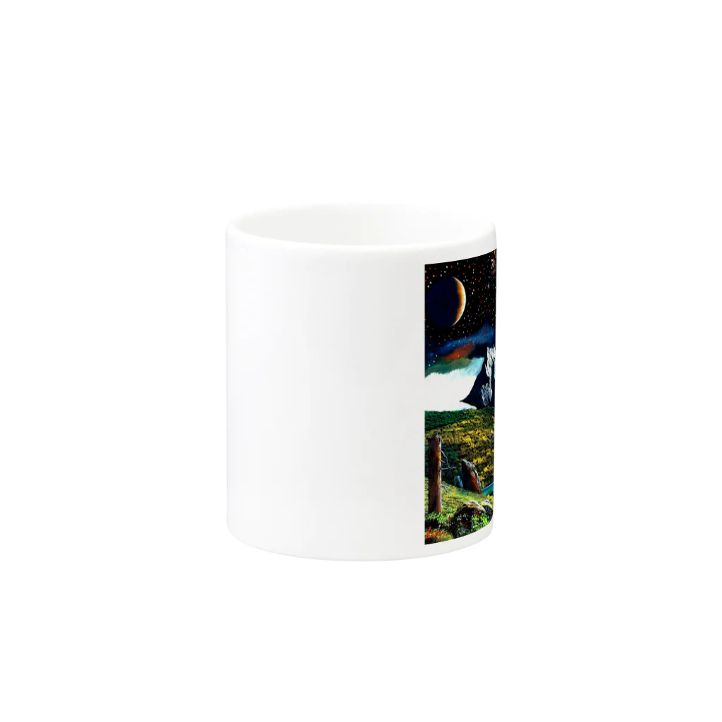 Isseyの宇宙の霊山 Mug :other side of the handle