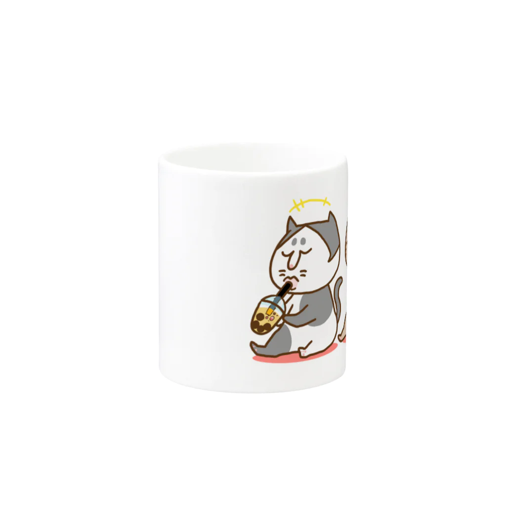 tiMo'sのお悟り猫たちのお茶タイム Mug :other side of the handle