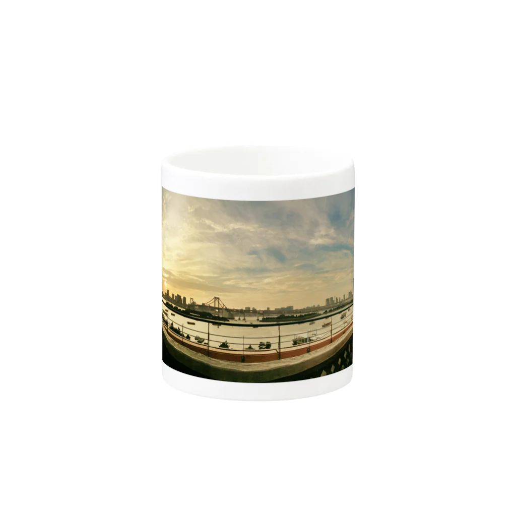 猫ぱんち５秒前のDaiba Sunset Mug :other side of the handle