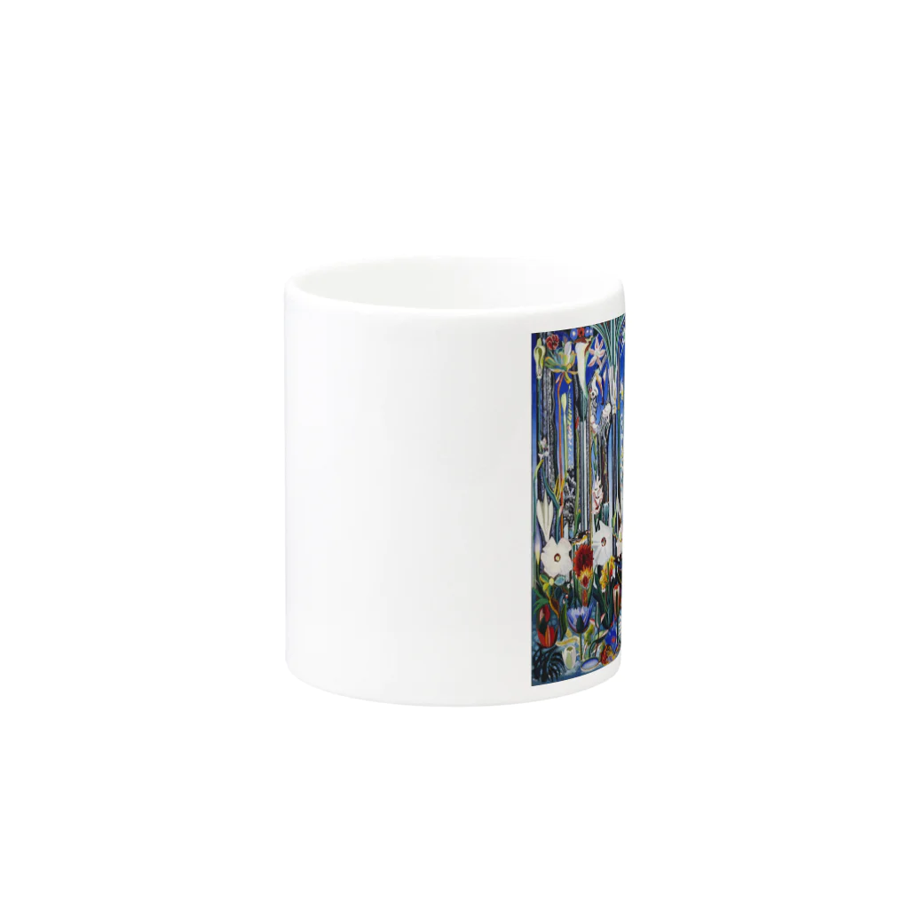 世界の絵画アートグッズのジョセフ・ステラ《イタリアの花》 Mug :other side of the handle