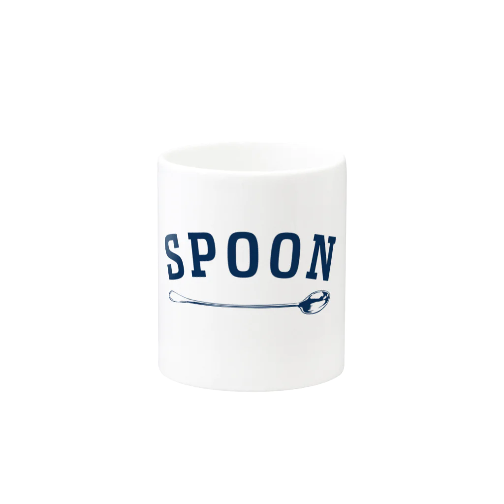 LONESOME TYPE ススのSPOON (NAVY) Mug :other side of the handle