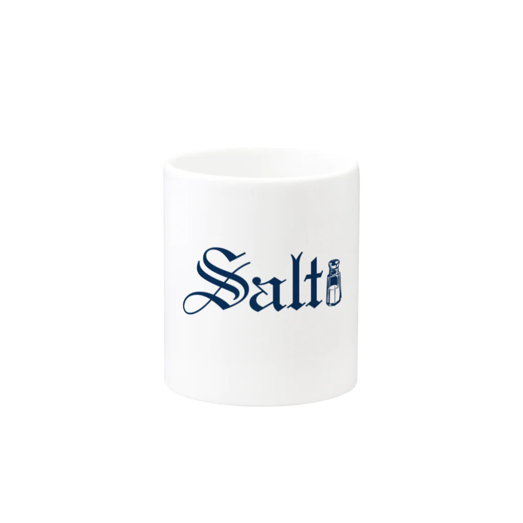 LONESOME TYPE ススのSALT (NAVY) Mug :other side of the handle