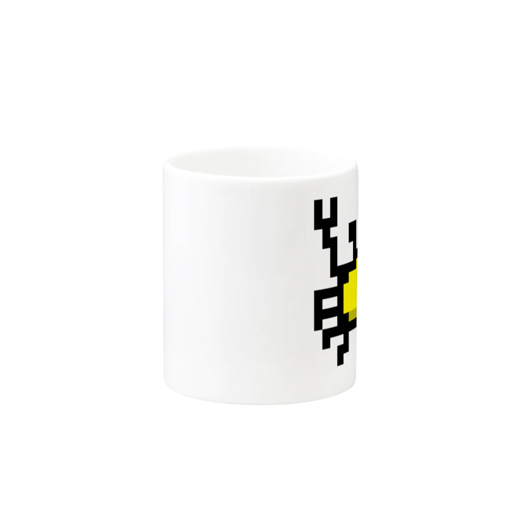 絵本作家大川内優のオリジナル絵本グッズショップの黄色カニアイコン Mug :other side of the handle