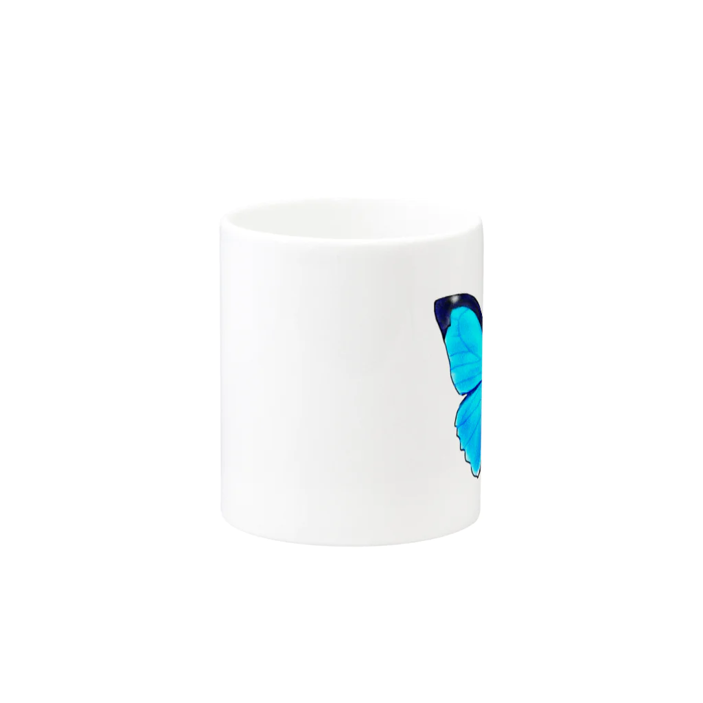 LalaHangeulのモルフォ蝶 Mug :other side of the handle