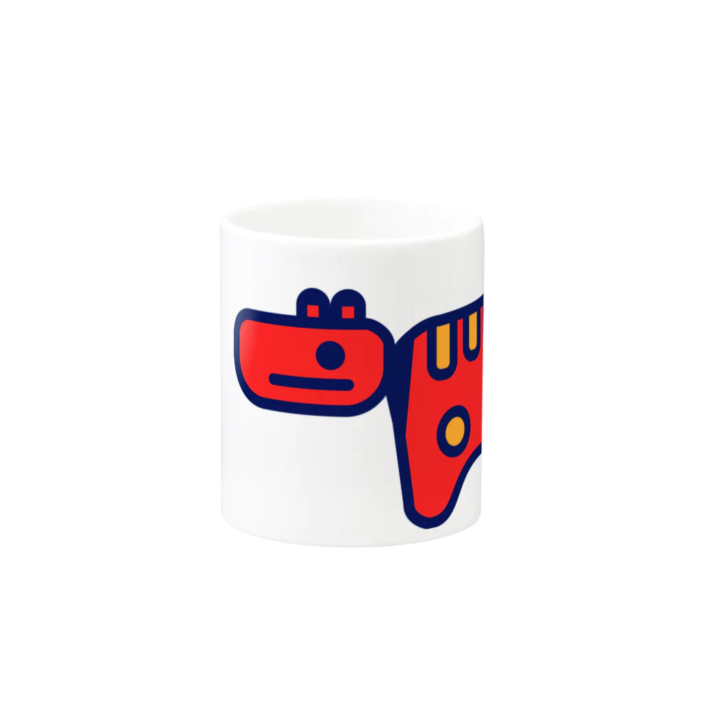 #akabekorのBig Akabeko 大きな赤べこ Mug :other side of the handle