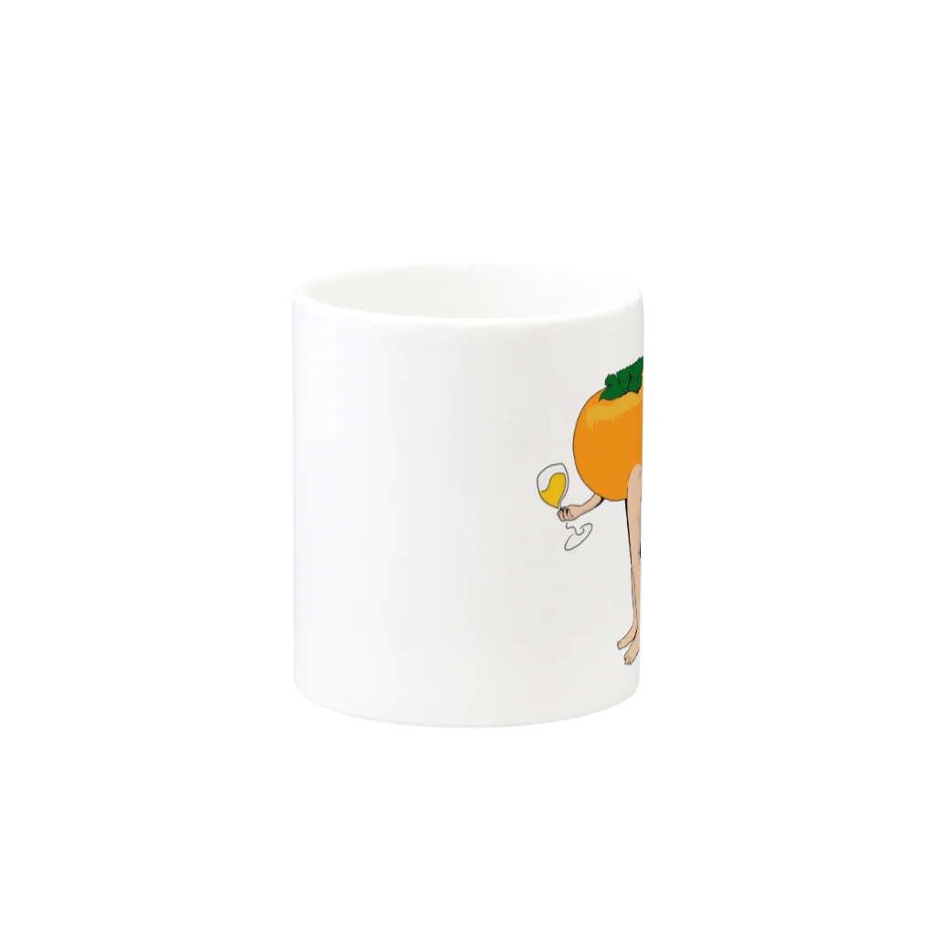 鶴橋カントリー倶楽部の柿ワイン(カラー)　非公式 Mug :other side of the handle