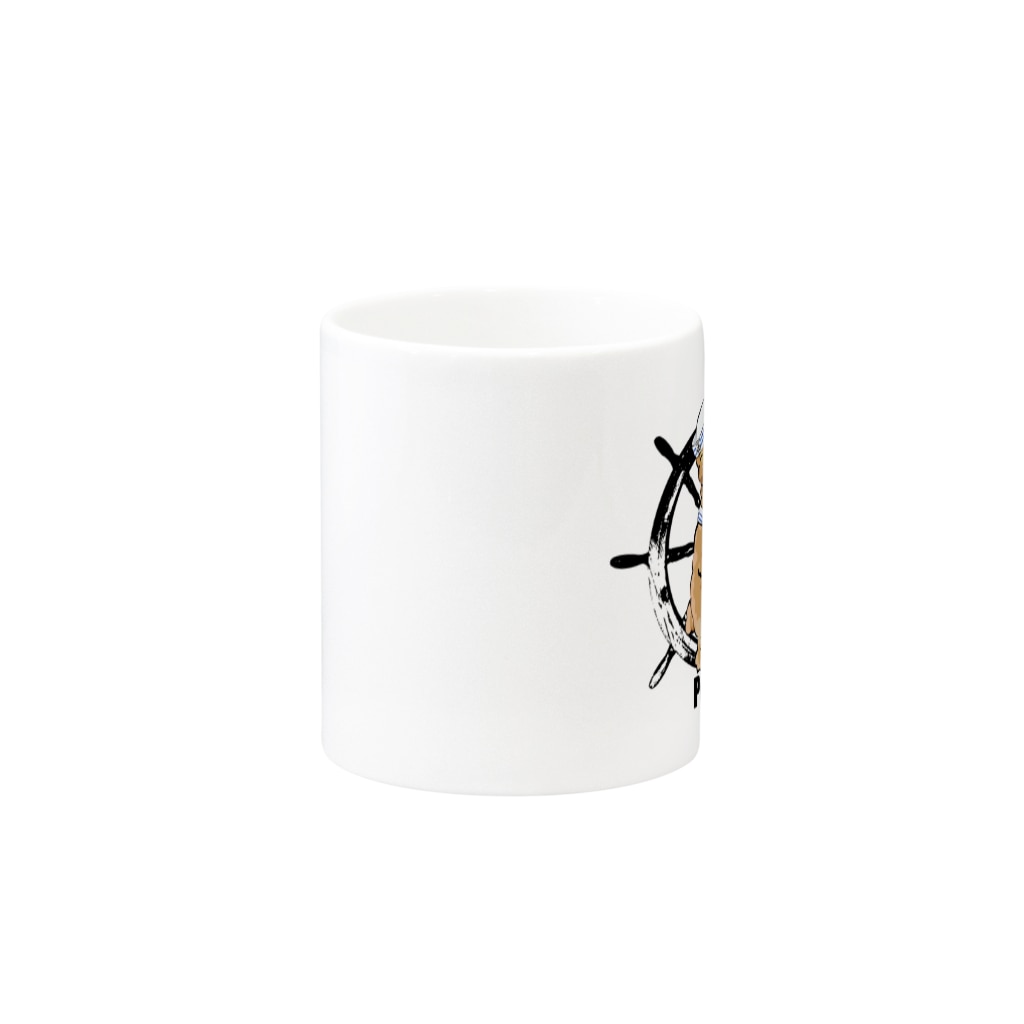 犬グッズの店しえるぶるーのマリンだワン　プードル Mug :other side of the handle
