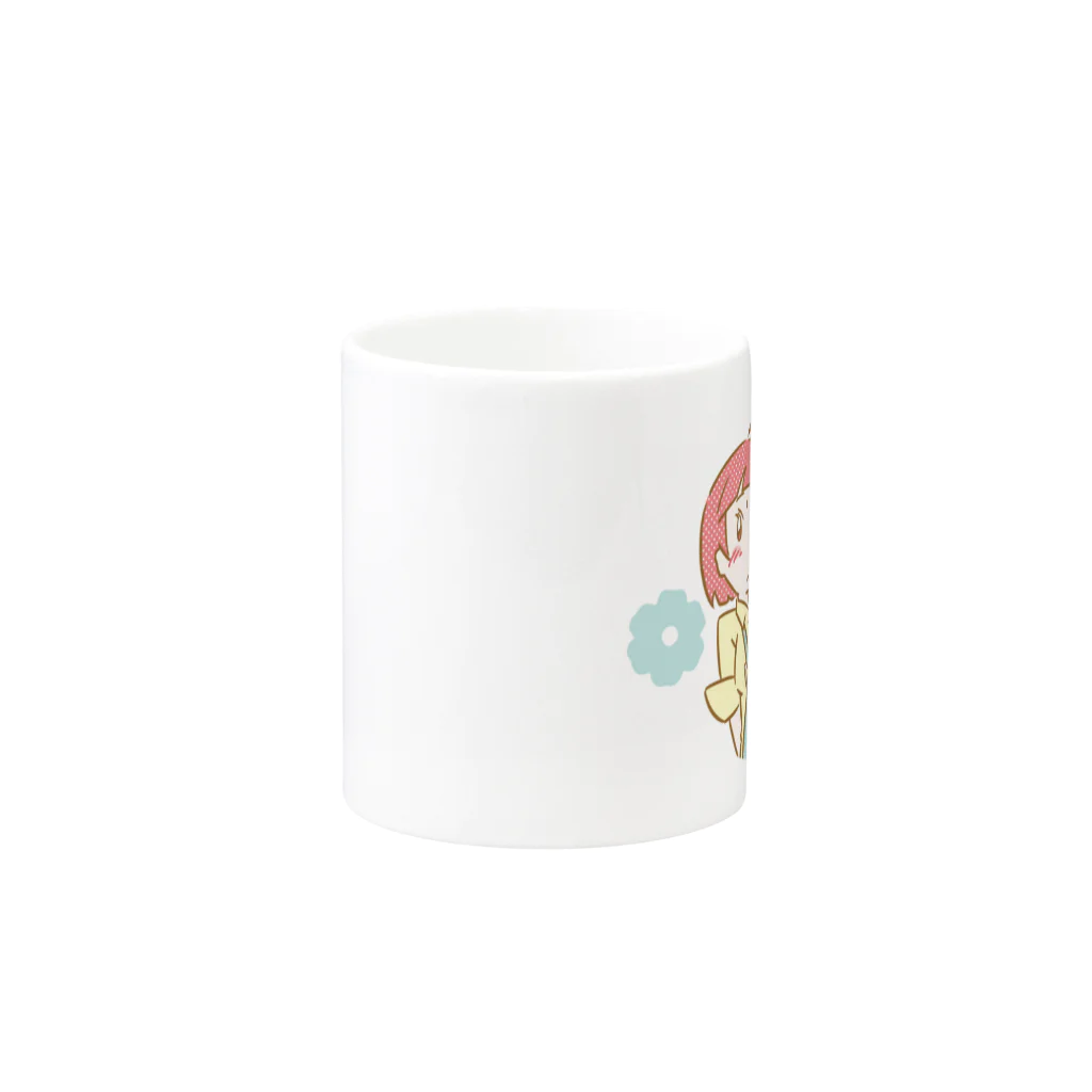 レゴ娘のフラワー Mug :other side of the handle