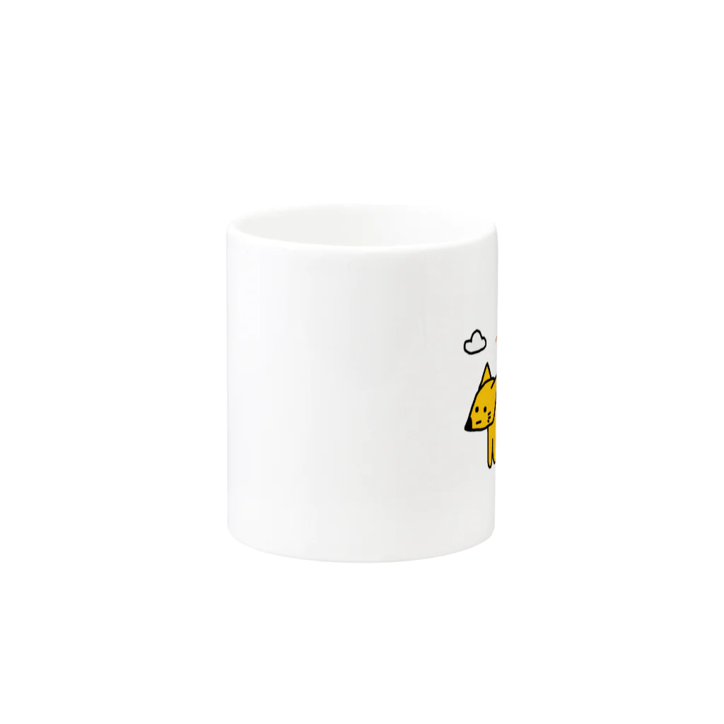 OINARI SHOPのヘタなきつね Mug :other side of the handle