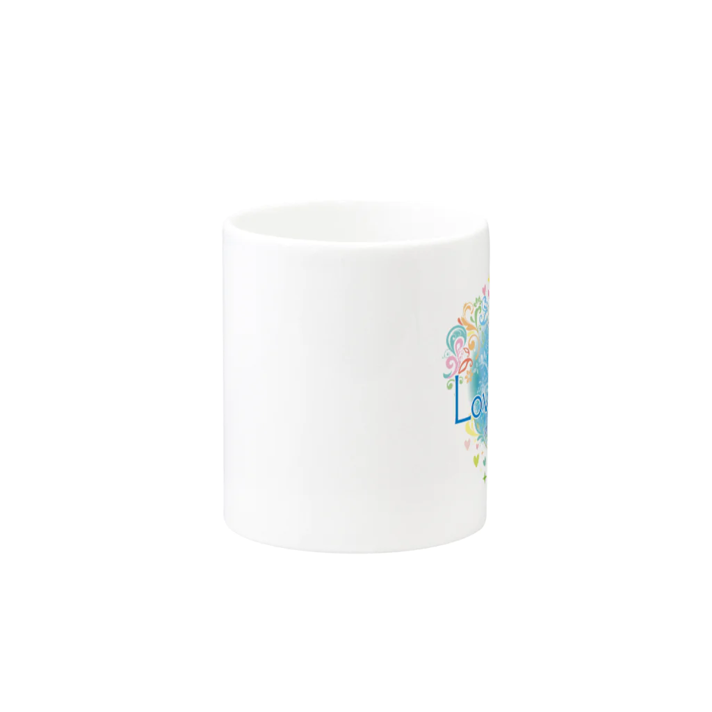 Love＆PeaceのLove＆Peace大人用ロゴ Mug :other side of the handle