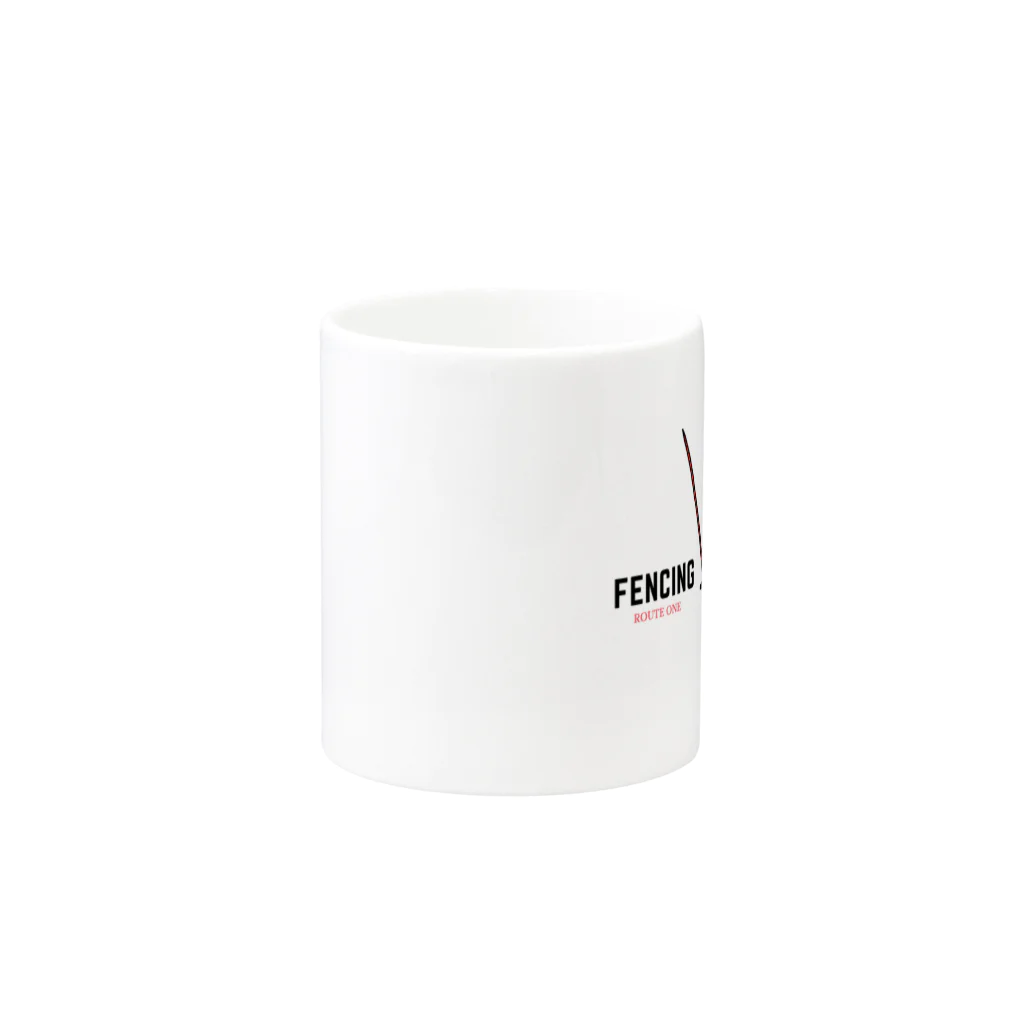 oekaki/ROUTE ONEの【フェンシング】ROUTE ONE Mug :other side of the handle