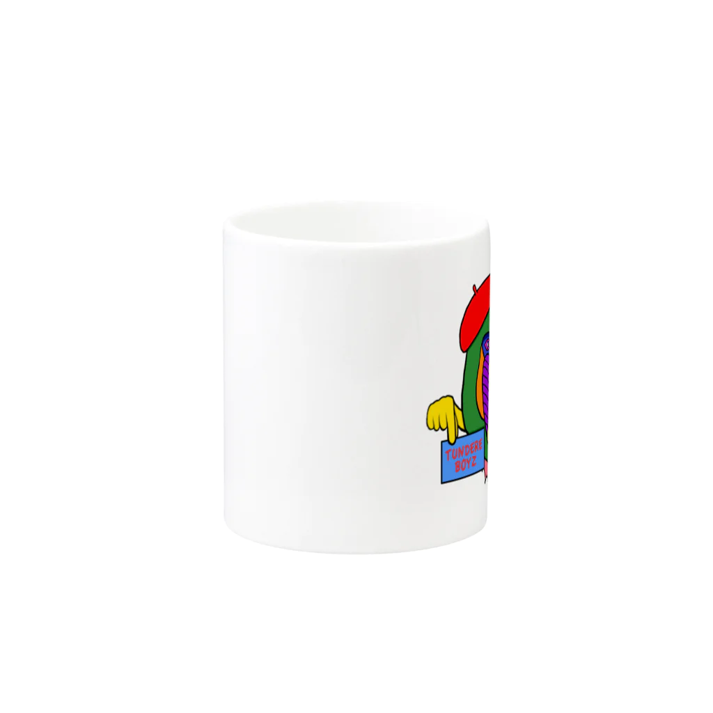 ツンデレボーイズのカラフルなマントヒヒで Mug :other side of the handle