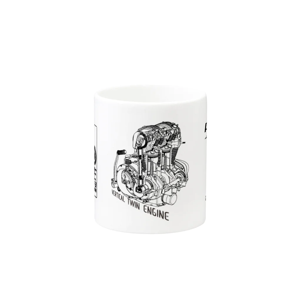 Too fool campers Shop!のダブ主02(黒文字) Mug :other side of the handle