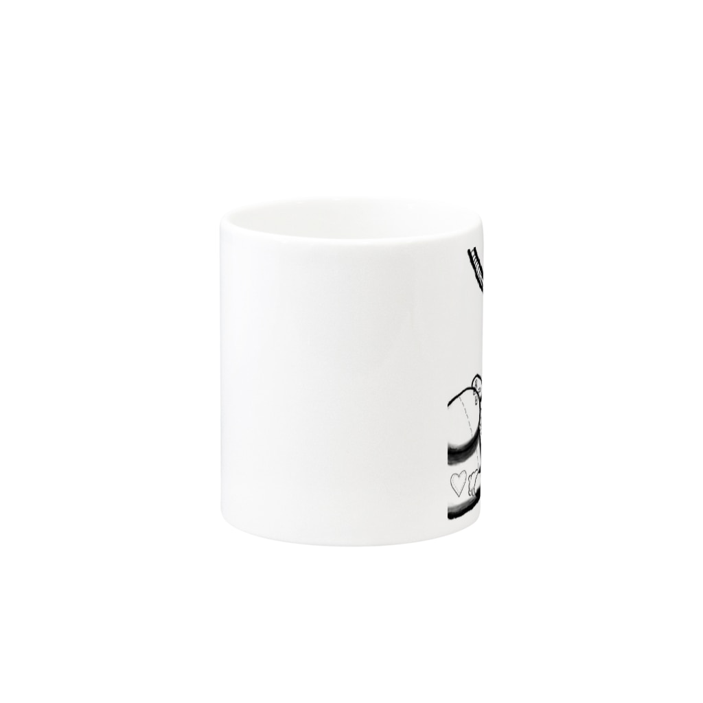 地雷女まお🖤🗝🧸の不穏なクマ Mug :other side of the handle