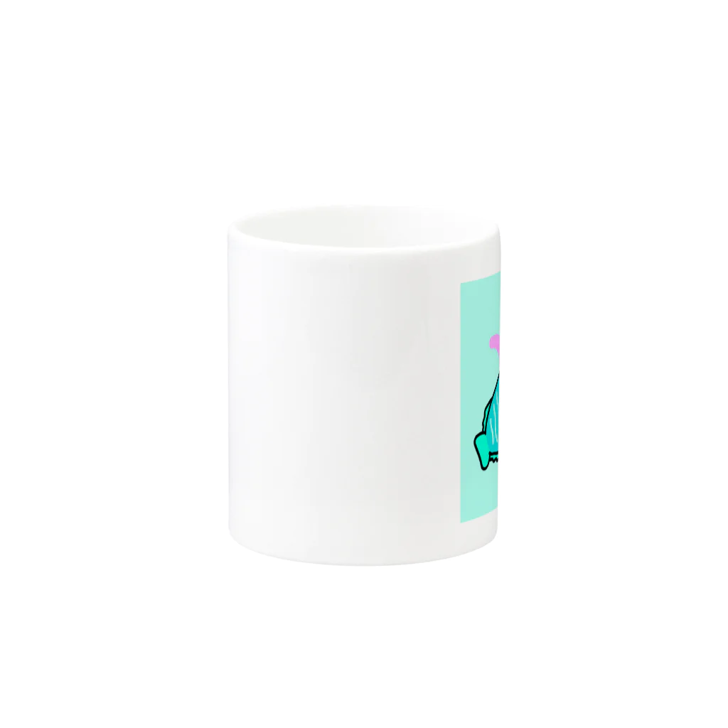 ゆるいイラストのアイテム - イラストレーターハセガワのナポレオンフィッシュのゆるいイラスト マグカップの取っ手の反対面