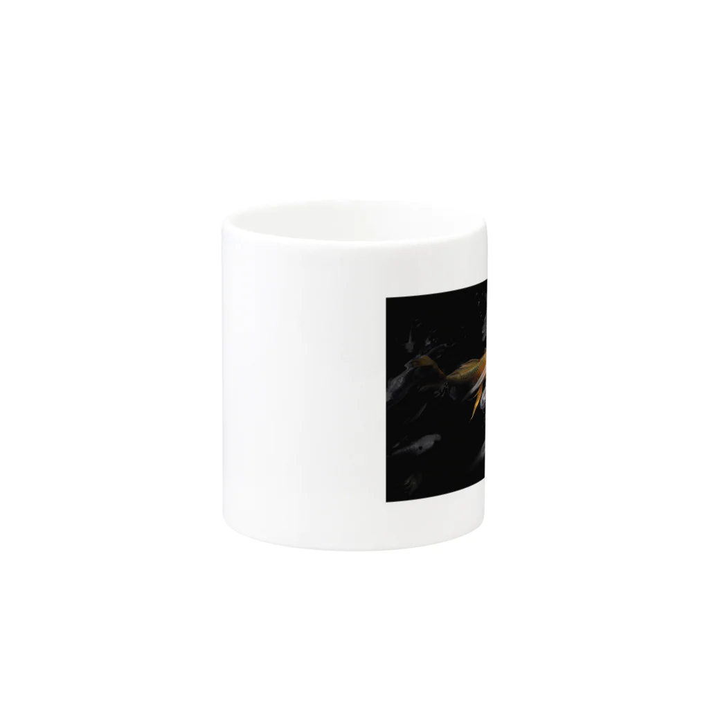 蓮池ヒロ / Hiro Hasuikeの鯉（金） Mug :other side of the handle