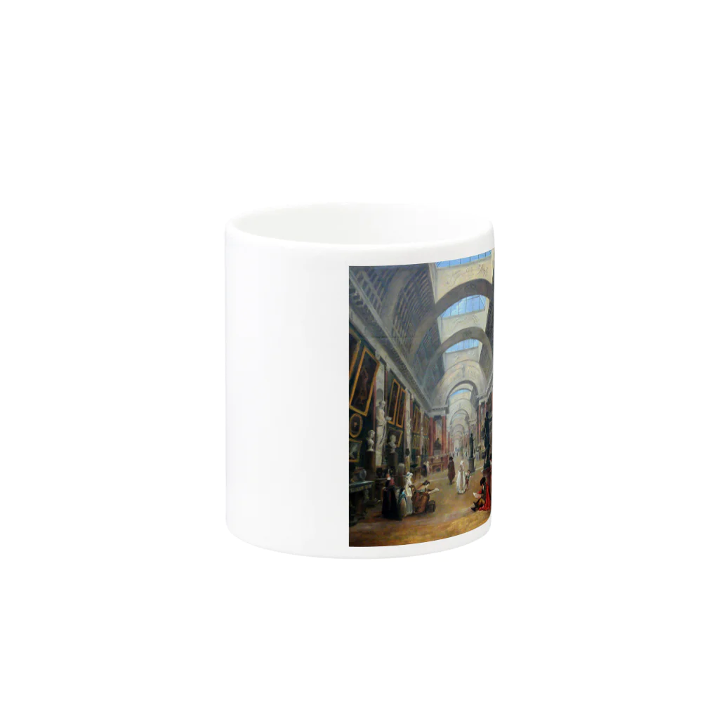 世界の絵画アートグッズのユベール・ロベール《ルーヴル美術館の改造計画》1796年 Mug :other side of the handle