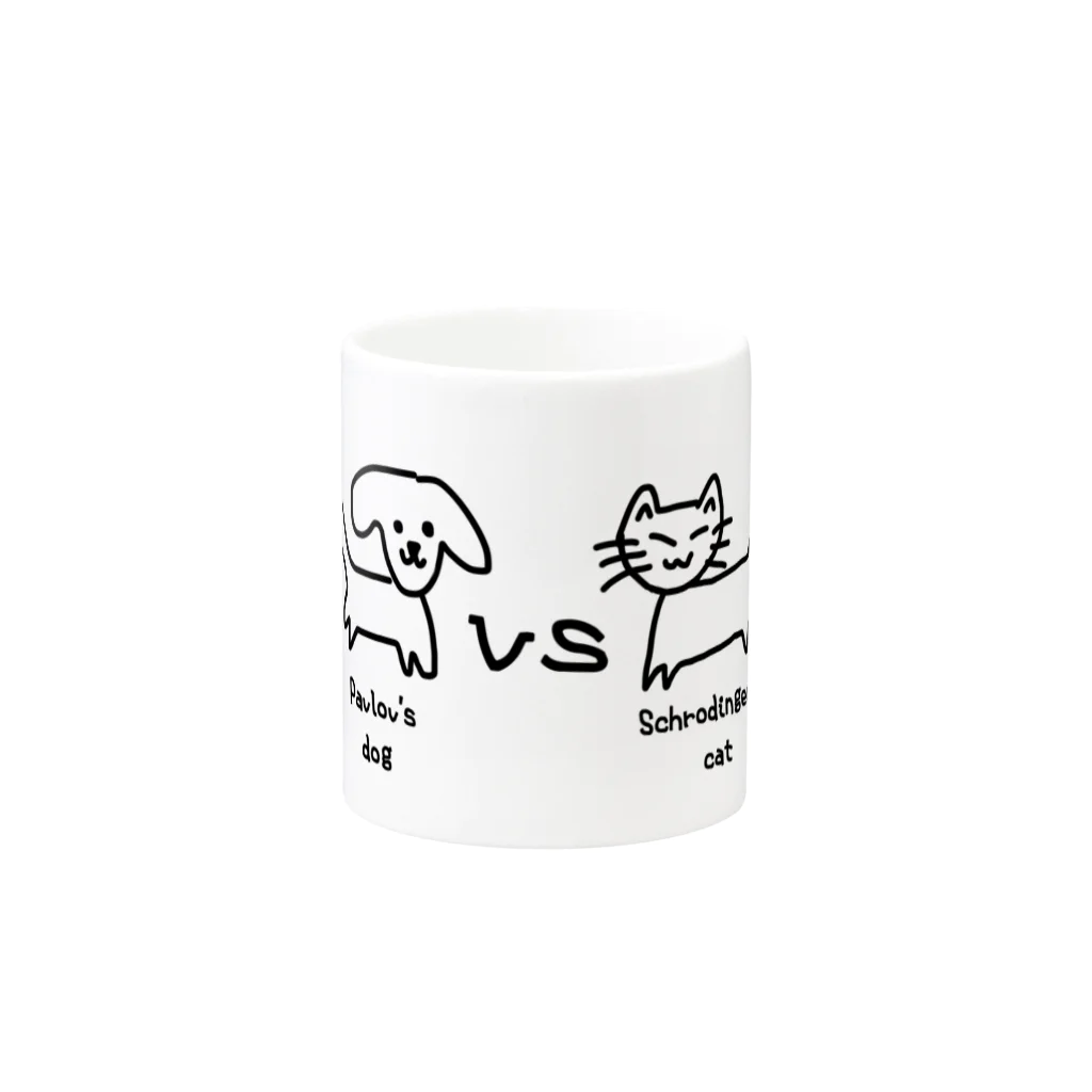 タムラです。のパブロフの犬VSシュレディンガーの猫 Mug :other side of the handle