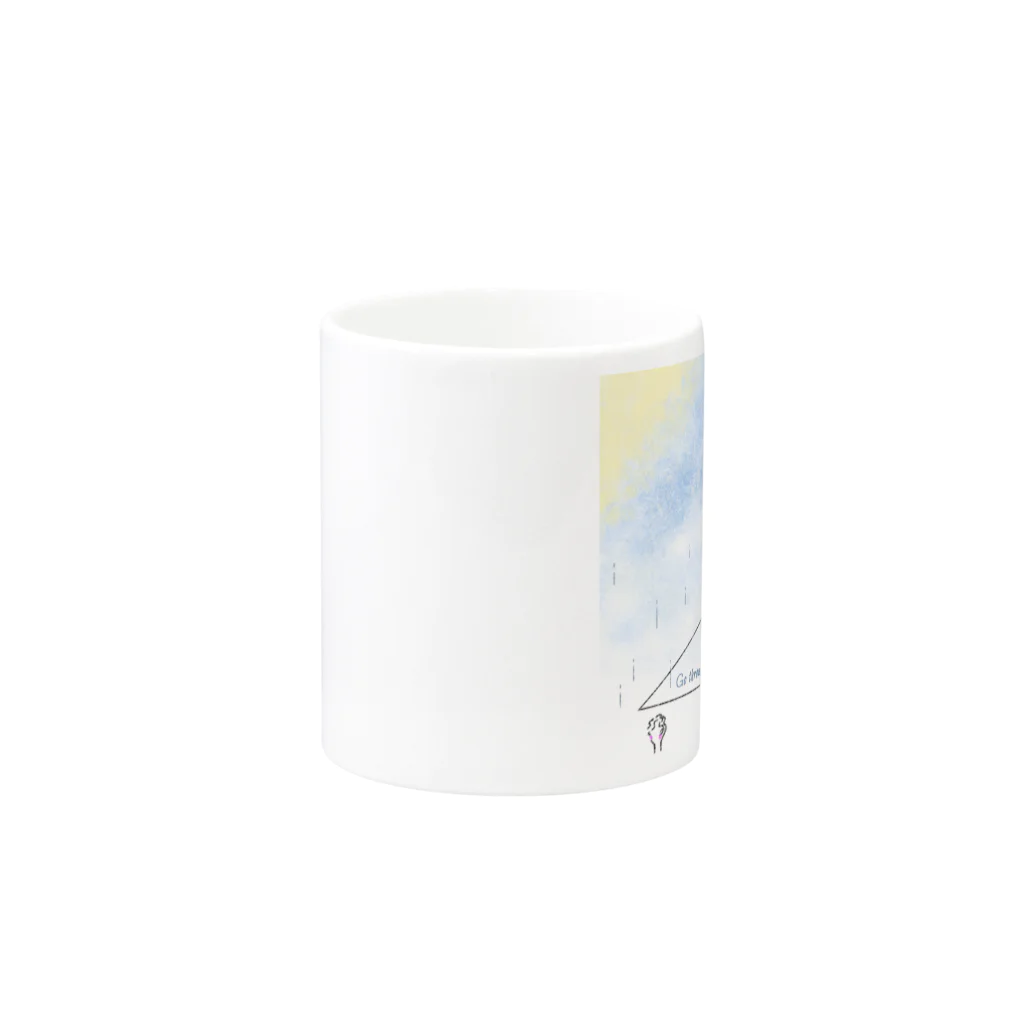 ため息のひらめきのSUN SHOWER Mug :other side of the handle