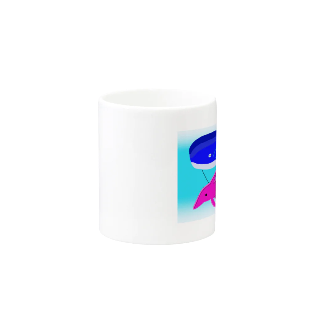 ミライク・カラのクジラとイルカ Mug :other side of the handle